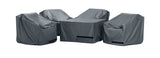 RST Brands - Cannes™ 5 Piece Fire Chat Furniture Cover Set | OP-SCCLB5FT-CNS-K