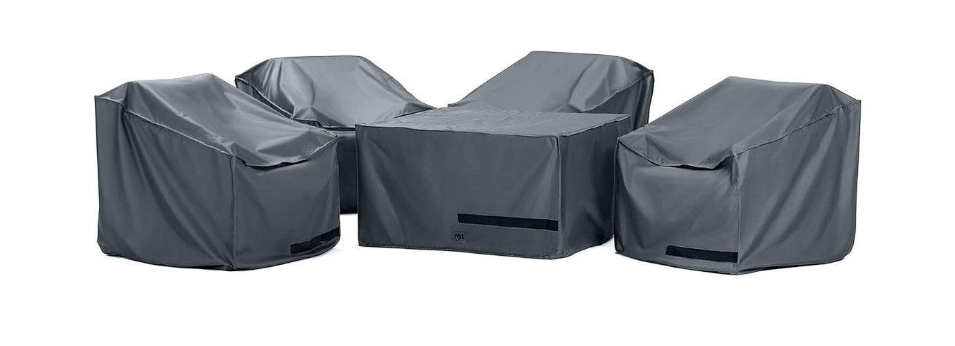 RST Brands - Portofino® Comfort 5 Piece Fire Chat Furniture Cover Set