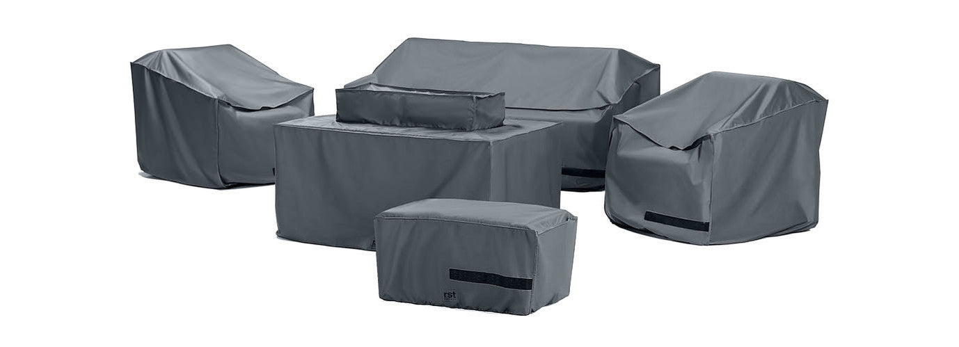 RST Brands - Deco™ 5 Piece Love and Motion Club Fire Furniture Cover Set