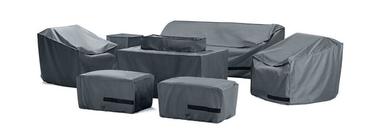 RST Brands - Portofino® Comfort 7 Piece Club Fire Seating Furniture Cover Set
