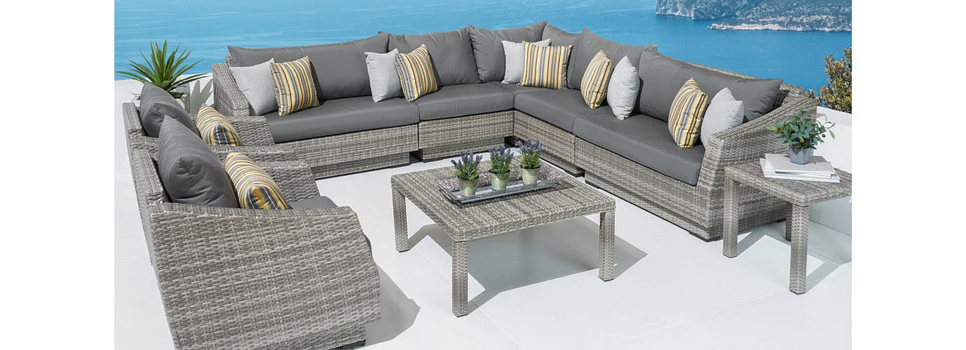 RST Brands - Cannes™ 9 Piece Sectional and Club Furniture Cover Set