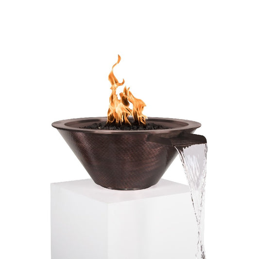 The Outdoor Plus - 24" Cazo Hammered Copper Fire & Water Bowl - NG, LP - OPT-101-24NWCB
