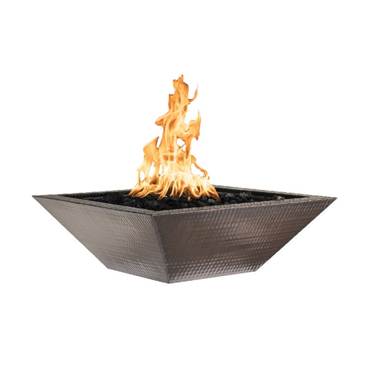 The Outdoor Plus - 24" Square Maya Fire Bowl - Copper - NG, LP - OPT-103-SQ24