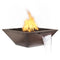 The Outdoor Plus - 24" Square Maya Fire & Water Bowl - Copper - NG, LP - OPT-24SCFW