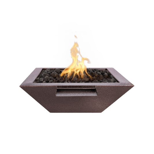 The Outdoor Plus - 24" Square Maya Fire Bowl - Powder Coated Metal - NG, LP - OPT-24SQPCFO