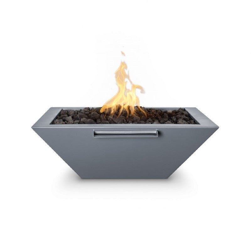 The Outdoor Plus - 24" Square Maya Fire & Water Bowl - Powder Coated Metal - NG, LP - OPT-24SQPCFW