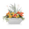 The Outdoor Plus - 24" Square Maya Planter & Water Bowl - Powder Coated Metal - OPT-24SQPCPW
