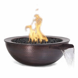 The Outdoor Plus - 27" Round Sedona Fire & Water Bowl - Copper - NG, LP - NG, LP - OPT-27RCPRFW