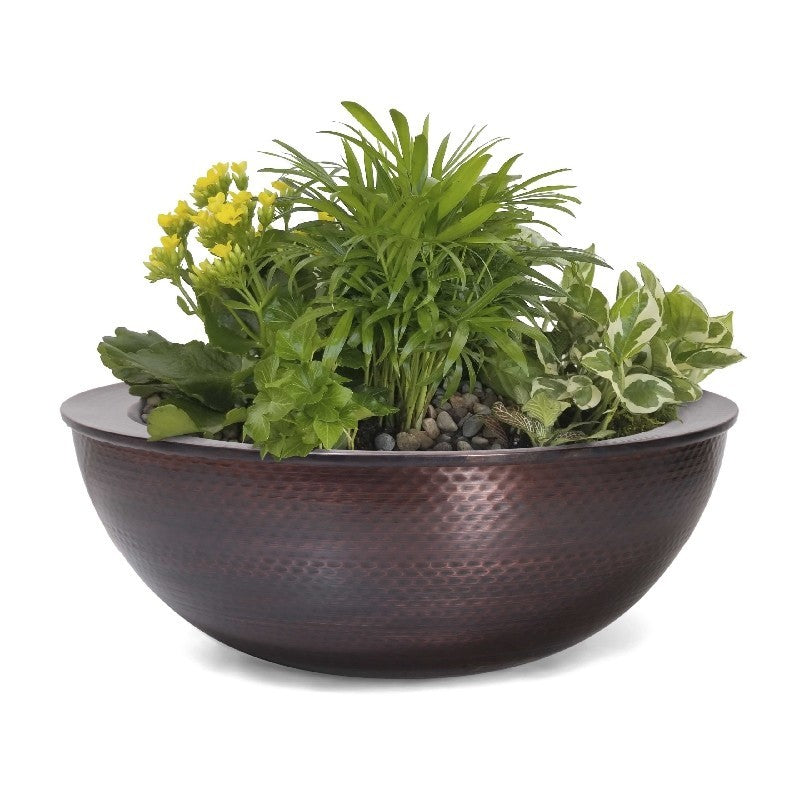 The Outdoor Plus - 27" Sedona Hammered Copper Planter Bowl - OPT-27RCPRPO