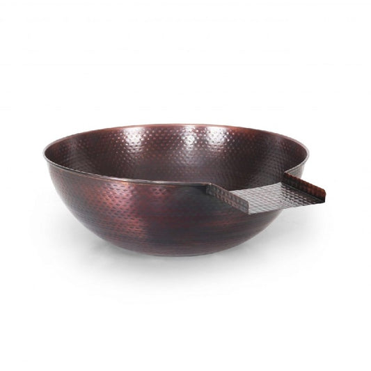 The Outdoor Plus - 27" Round Sedona Hammered Copper Water Bowl - OPT-27RCPRWO