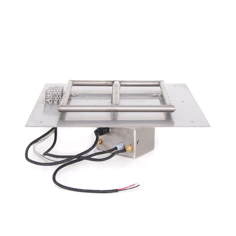 The Outdoor Plus - 24" x 24" Square Flat Pan & 18" Square Stainless Steel Burner - NG, LP - OPT-999BP24E12