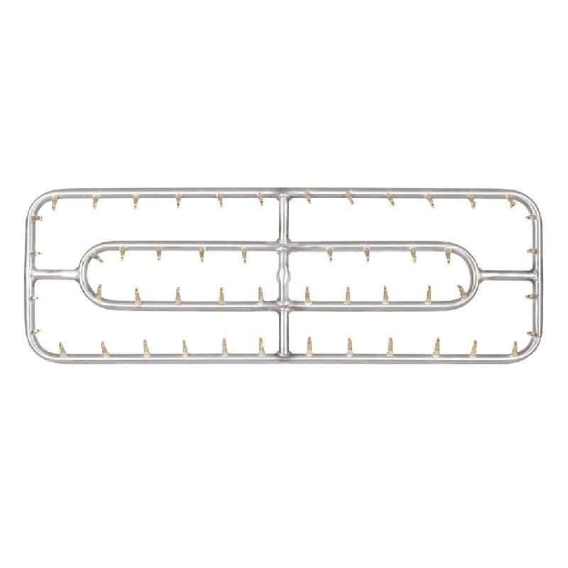 The Outdoor Plus - 72" x 12" Stainless Steel Double Rectangle Bullet Burner - OPT-BDRTSS7212