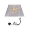 The Outdoor Plus - 30"x30" Square Flat Pan and 24" Brass Triple 'S' Bullet Burner - NG, LP - OPT-BFP30SE12