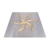 The Outdoor Plus - 36"x36" Square Flat Pan and 30" Brass Triple 'S' Bullet Burner - NG, LP - OPT-BFP36SE12