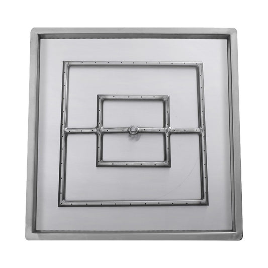 The Outdoor Plus - 48" x 48" Square Drop-in Pan & 36" Square Stainless Steel Burner - NG, LP - OPT-PBS48