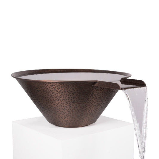 The Outdoor Plus - 24" Cazo Hammered Copper Water Bowl - OPT-R24CPWO