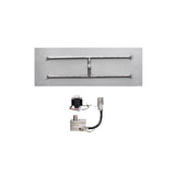 The Outdoor Plus - 42" x 12" Rectangle Flat Pan & 36" x 6" Stainless Steel 'H' Burner - NG, LP - OPT-REFD1242E12