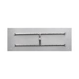 The Outdoor Plus - 42" x 12" Rectangle Flat Pan & 36" x 6" Stainless Steel 'H' Burner - NG, LP - OPT-REFD1242