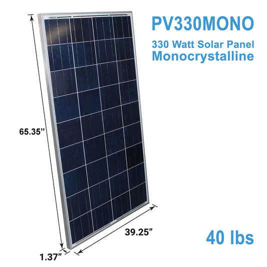 Aims Power - 330 Watt Solar Panel Monocrystalline - Ships 6 Panels per Pallet minimum - PV330MONO  6 or More Panels