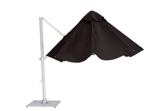 Woodline - 9.8’ Pavone Square Cantilever Umbrella with Gray Hand Wheel - PA30SA