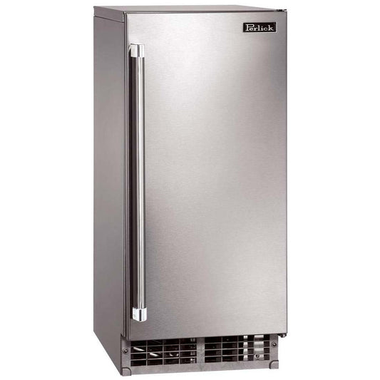 Perlick - 15" Signature Series Cubelet Ice Maker with stainless steel solid door- H80CIMS-L