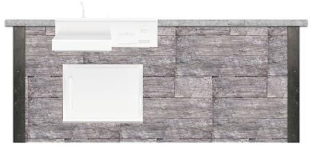 RTA Outdoor Living - 8 ft. Refreshment Bar Island (Appliance Sold Separately) in Weathered Wood Finish and Stone Gray Color Palette - RTAC-B8-RL-WG