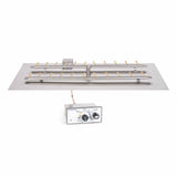 The Outdoor Plus - 24 Inch Rectangular Aluminum Flat Pan and 18 Inch Stainless Steel Bullet H-Burner - OPT-BFP1224RSS