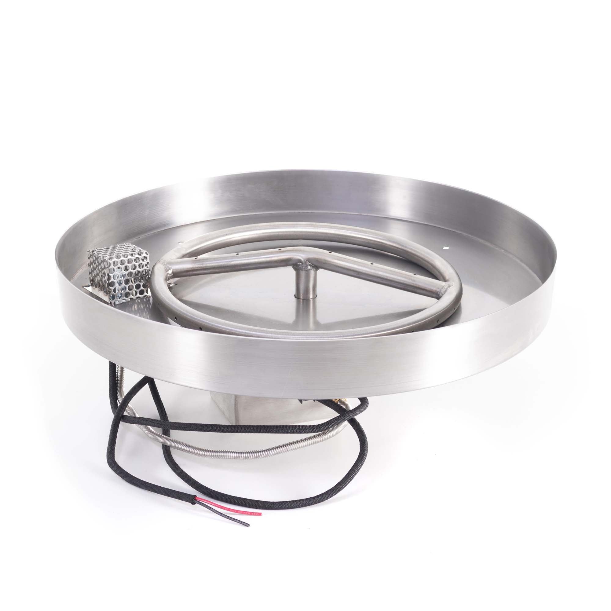 The Outdoor Plus - 12" Round Lipless Drop-in Pan & 6" Round Stainless Steel Burner - OPT-LTROR12