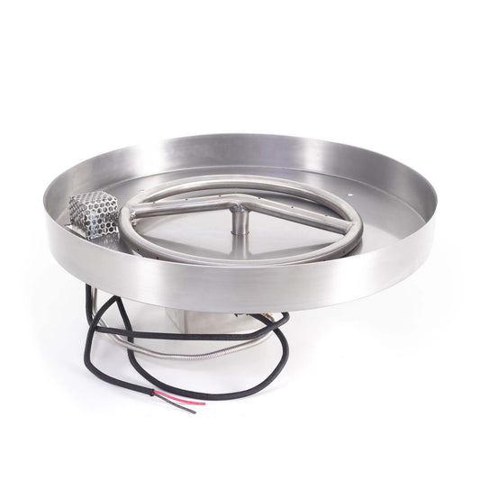 The Outdoor Plus - 12" Round Lipless Drop-in Pan & 6" Round Stainless Steel Burner - OPT-LTROR12