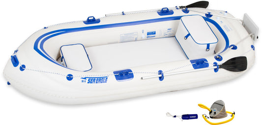 Sea Eagle - SE9 Fisherman's Dream Package 4 Person 10'11" White/Blue  Motormount Boat ( SE9K_FD )