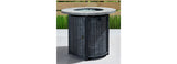 RST Brands - Sego Lily™ Logan Steel Outdoor Round Fire Table - Gray | SL-FT-2-GRY