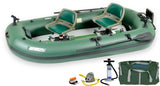 Sea Eagle - 4 Person 10'1" Green Stealth Stalker 10 Inflatable Frameless Fishing Boat Package ( STS10K_P )
