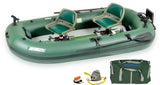 Sea Eagle - 4 Person 10'1" Green Stealth Stalker 10 Inflatable Frameless Fishing Boat Package ( STS10K_P )