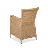 CO2 Design - Savannah Natural Wicker Dining Chair w/ Wheat Cushion - Set of 2