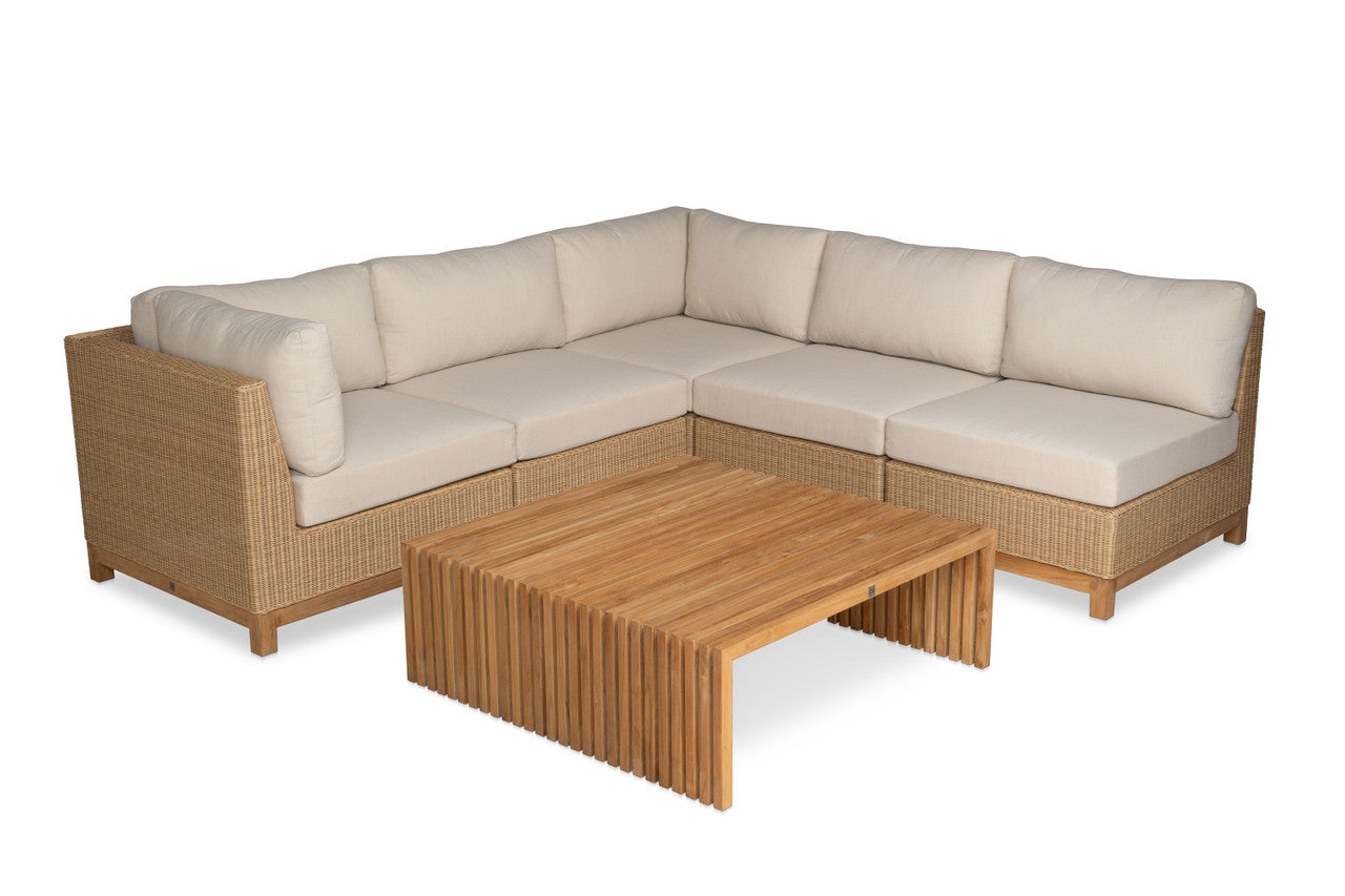 CO2 Design - Savannah Left-Right Corner Sectional - Natural w/ Wheat Cushions