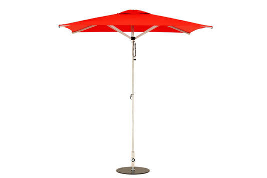 Woodline -  6.6’ Swift Round Pulley Lift Umbrella, Stainless Steel, Non-Telescopic/Telescopic - SW25R