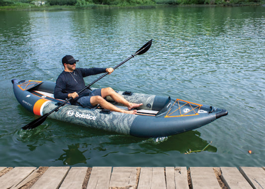 Solstice - Scout Fishing Kayak Full Kit with Accessory Mounts - Inflatable Kayak 12'6" Solo