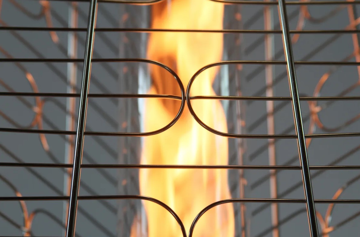 RADTec 93" Pyramid Flame Propane Patio Heater - Stainless Steel Finish (41,000 BTU)