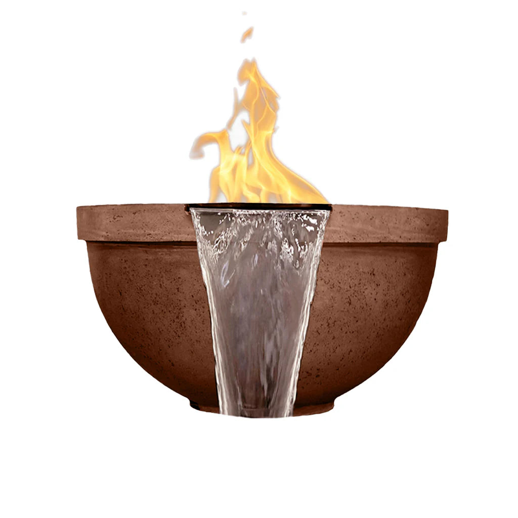 Prism Hardscapes - 29" Sorrento Concrete Fire Water Bowl NG/LP w/PH Igniter