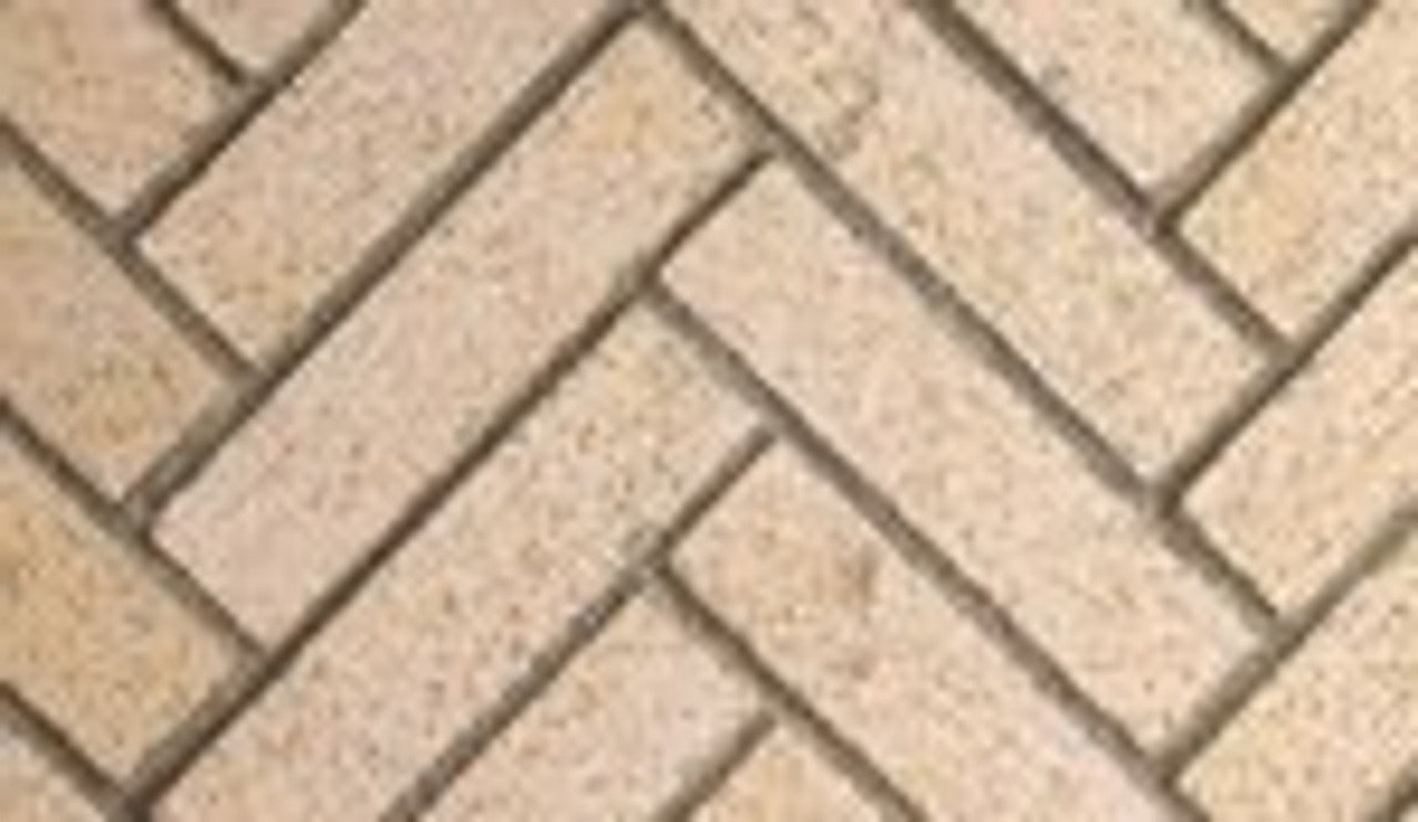 Ivory Split Mosaic Herringbone Refractory Panels | MOSAIC42IVSH