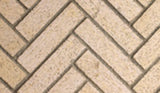 Astria 36" Ivory Split Herringbone Mosaic Masonry Firebrick Liners | MOSAIC36IVSH