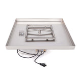 The Outdoor Plus - 16.5" Square Lipless Drop-in Pan & 12" Square Stainless Steel Burner - OPT-LTSQR16