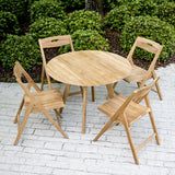 Westminster Teak - 42” Surf Round Teak Table With or Without Umbrella Hole - 15916PH