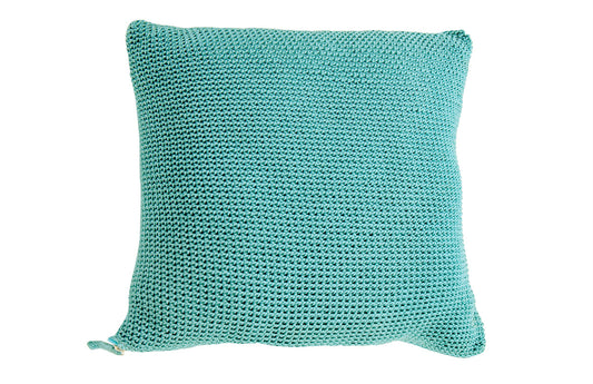CO9 Design - Turquoise Crocheted Toss Pillow 20" Square