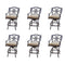 Darlee - Ten Star Patio Counter Height Swivel Bar Stool with Cushion (Set of 6) - DL503-7CH-6