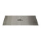 The Outdoor Plus - 10" x 28" Rectangular Stainless Steel Cover - Stainless Steel Handle - OPT-RC1028