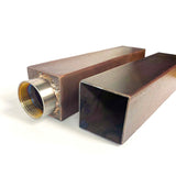 The Outdoor Plus - Box Mini Scupper - Stainless Steel - 2.5" x 2.5" x 12" - Open Back - OPT-MSBX12SSO