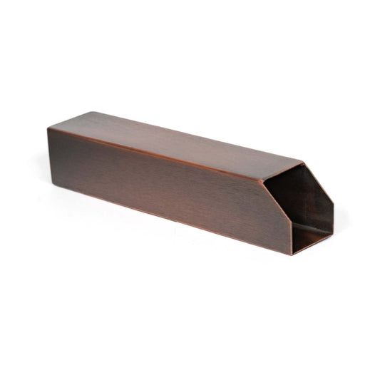 The Outdoor Plus - Chamfered Mini Scupper - Stainless Steel - 2.5" x 2.5" x 12" - Open Back - OPT-MSCH12SSO