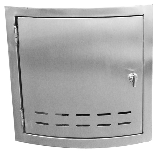 The Outdoor Plus - 14" x 17" Stainless Steel Access Door for 20lb. Propane Tank - OPT-ADSS1417