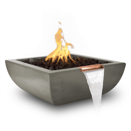 The Outdoor Plus - 24" Avalon GFRC Fire & Water Bowl - NG, LP - OPT-AVLFW24